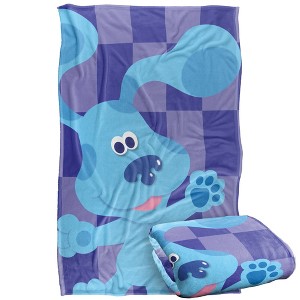 Kids' Blues Clues Blue'S Clues Large Blue Silky Touch Blanket White 36X58 - 1 of 4