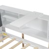 NicBex Full Platform Bed 81" L Modern Wooden Bed Frame with Storage Headboard, Shelves, Trundle for Bedroom, Guest Room, No Box Spring Required - 4 of 4