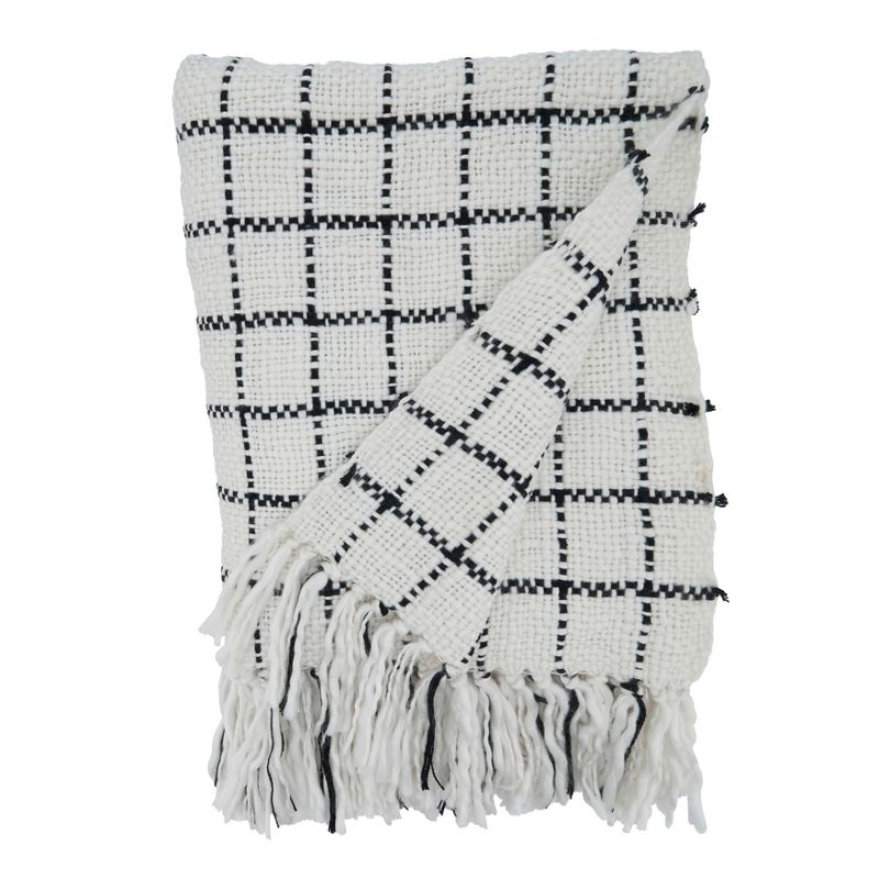 Saro Lifestyle Checkered Throw, 50x60 inches, Multicolored, 2 of 6