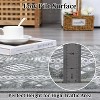 9x12ft Washable Vintage Geometric Printed Area Rug, Non Slip Low Pile Indoor Carpet, Ultra Thin Soft Mat for Living Room, Bedroom Office, Grey - 2 of 4