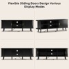 Gikpal 59" TV Stand, Fluted TV Stand for TVs up to 65", Entertainment Center with Storage Compartment and Sliding Doors, Power Outlet, Living room - 3 of 4