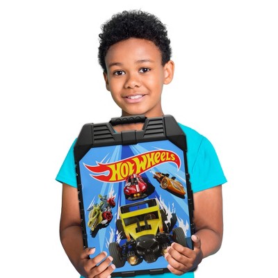 Bright Blue Plastic Hot Wheels 48 Car Carry Case