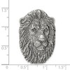 Black Bow Jewelry Sterling Silver Large Antiqued Lion's Head Pendant - 4 of 4