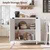 Small Storage Cabinet, Farmhouse Sideboard Buffet Cabinet with 2 Doors and Adjustable Shelves, Accent Entryway Console Cabinets for Living Room - 4 of 4