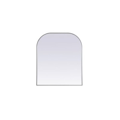 Elegant Lighting Metal Frame Arch Mirror 36x42 Inch in Silver
