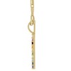 Pompeii3 14K Yellow Natural Multi-Gemstone Rainbow Bar Pendant 1" Tall 18" Necklace - 2 of 4