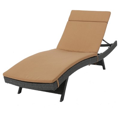 Salem Gray Wicker Adjustable Chaise Lounge - Caramel - Christopher Knight Home