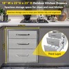 Garvee  Outdoor Kitchen Drawers, Stainless Steel Access BBQ Drawers with Flush Mount Handle - 3 of 4