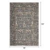 8x10 Vintage Persian Washable Rug - Ultra Thin Foldable, Low Pile Non-Shedding (Dark Gray) - Soft & Durable - 3 of 4