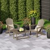 WestinTrends Highland 3-Piece Adirondack Chairs with Cup Holders and Coffee Table Set - 2 of 4