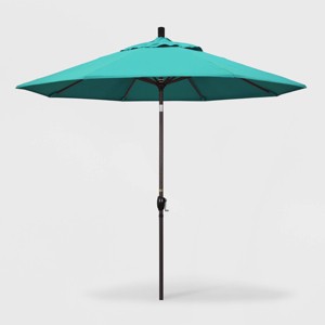 9' Pacific Trail Patio Umbrella Push Button Tilt Crank Lift Sunbrella - California Umbrella - 1 of 3