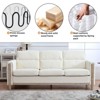 GustoWave 79.5" Velvet Sofa Couch, Comfortable Solid Wood Frame 3-Seater Sofa, Soft Cushions, Sofa Couch for Living Room (Beige) - 3 of 4