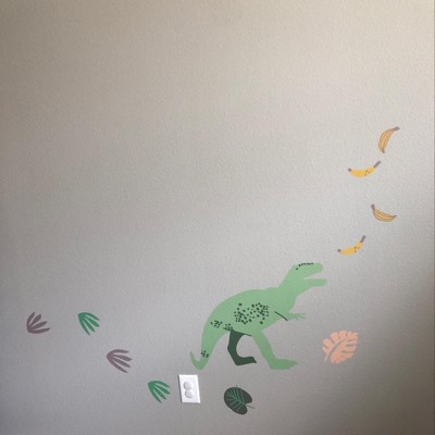 Runtoo Large Dinosaur Wall Decals for Boys Tropical Dino Stickers Kids