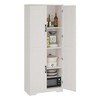 60" Tall Farmhouse Kitchen Pantry Storage Cabinet with 2 Doors and Adjustable Shelves - 2 of 4