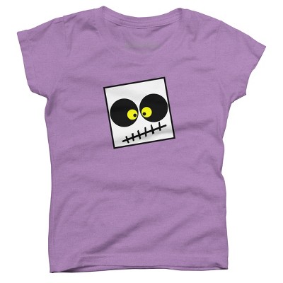 Girl's Design By Humans Square Skull By LonaMisa T-Shirt