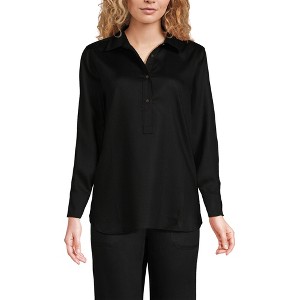 Lands' End Women's TENCEL Fibers Twill Popover Shirt - 1 of 3