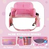 Itopfox Kids Travel Tray for Toddler Car Seat with Dry Erase Board, Cup Holder & Tablet Stand, Road Trip Essentials for Girls, Pink - 2 of 4