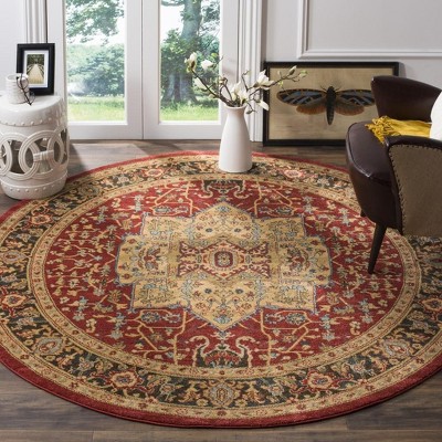 Natural/Navy Rectangular Synthetic Stain-Resistant Area Rug 79"