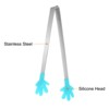 Unique Bargains Stainless Steel Silicone Tips Heart Hand Glove Shape Mini Food Tongs 3 Pcs - 4 of 4