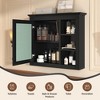 ChicFurnit Bathroom Storage Cabinet Wall Mounted Medicine Cabinet with Mirror and Three Open Shelves for Bathroom Use, Black, 33.86"*24.21"*6.69" - 4 of 4