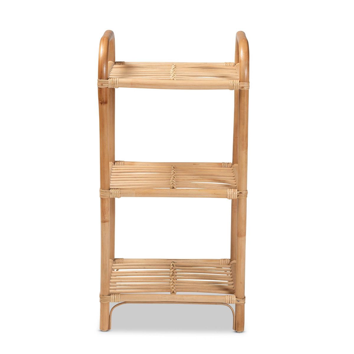 31.5" Barras Rattan 3 Tier Display Shelf Natural/Brown - bali & pari: Made in Indonesia, No Assembly Required