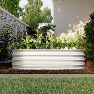 Grungis Raised Planters for Outdoor Plants,Raised Galvanized Planter for Outdoor for Vegetables,Flowers &Herbs,Rust-Resistant - 1 of 4