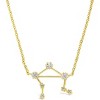 SHINE by Sterling Forever Delicate CZ Constellation Pendant Necklace Gold Libra - 3 of 4