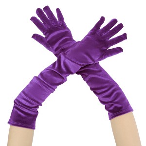 INSPIRE CHIC Women's Velvet Elbow Length Full Finger Gloves - 1 of 4