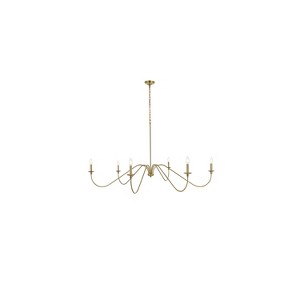 Elegant Lighting Rohan 60 inch chandelier in Satin Gold - 1 of 4
