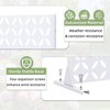 PexFix 72 in. x 47 in. Outdoor Privacy Rectangle Screen Galvanized Steel Panel Divider in White - 4 of 4