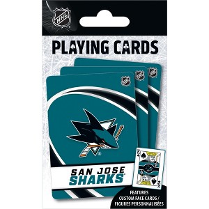 MasterPieces Officially Licensed NHL San Jose Sharks Playing Cards - 54 Card Deck for Adults - 1 of 4