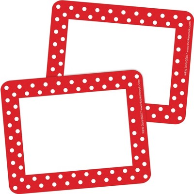 2pk 45ea Red & White Dots Self-Adhesive Name Tag Labels - Barker Creek