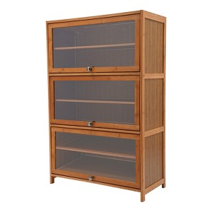 YIYIBYUS 7 Tiers Shoe Storage Cabinet, Free Standing Shoes Shelf Organizer with Doors - 1 of 4