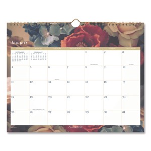 Mead Products Midnight Garden Monthly Wall Calendar 12-Month January 2026 to December 2026 Floral Artwork 15 x 12 - 1 of 4