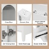 White Bathroom Vanity 24" with Top and Sink, Single Sink Vanity Cabinet with 2 Drawers and Glass Door, FreeStanding Bathroom Vanities Without Faucet - 4 of 4