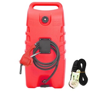 14 Gallon Portable Fuel Tank with Wheels,Gas Caddy with Manual Siphon Pump & 10FT Hose, T-Handle for Easy Carry, Included for Cars, ATVs, Boats - 1 of 4