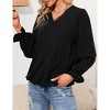 Womens Tops Long Sleeve Shirts V Neck Sweatshirt for Women Fall Fashion Trendy Clothes Casual Blouses - 4 of 4