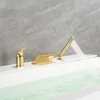 Sumerain Roman Tub Faucet with Hand Shower, High Flow Waterfall Bathtub Filler Brushed Gold Finish - 3 of 4