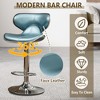 QingMoon Modern Bar Stools Set of 2, Adjustable Swivel Barstools, PU Leather Counter Height Chairs with Back and Footrest for Kitchen Island, Café - 2 of 4