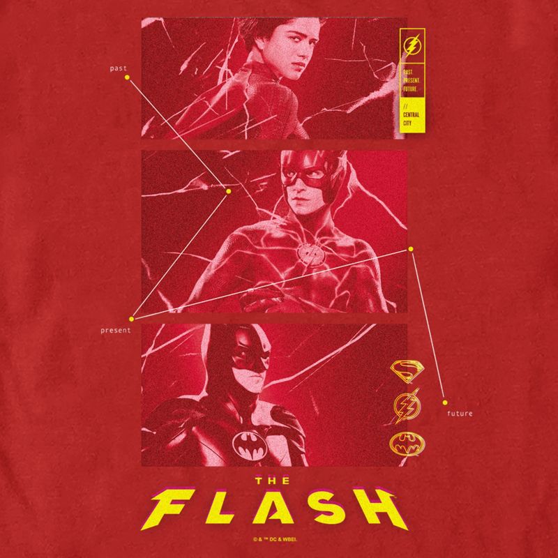 Men's The Flash Superheroes Red Portraits T-Shirt, 2 of 6