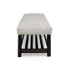 Christopher Knight Home Roseland Contemporary 60.25 " Button Tufted Bench with Shelf - 4 of 4