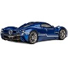 Pagani Utopia Blue Metallic with White Stripes 1/64 Diecast Model Car by CM Model - 4 of 4