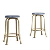 Bar Stool Chairs With Powder-coated Frame, Sleek Wooden Seating Barstools With Swivel Function For Kitchen Island Bar Livingroom 24.25 Inches - image 2 of 4