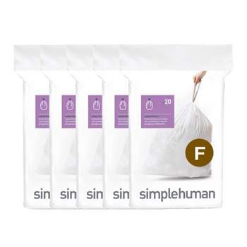 Simplehuman Custom Fit Bin Liners Code F 25L, Pack of 20 CW0165