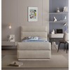 Meridian Furniture,Paxton Chenille Fabric Bed - 3 of 4