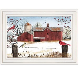 PAGED Modern Framed Wall Art for Living Room, Boho Wall Decor– "Winter Friends" by Billy Jacobs, Hang Framed Print, Bathroom Wall Decor - 1 of 2