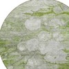 Olive Green And Gray Abstract Washable Indoor Outdoor Area Rug - 4 of 4