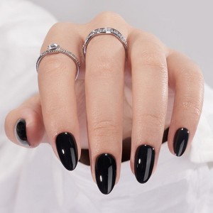 BTArtboxnails Black Velvet Almond Nails - Press on Nails - 1 of 4