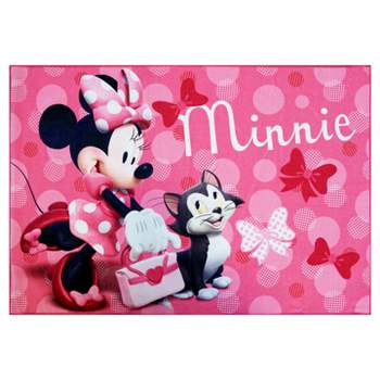 5'x7' Disney Minnie Mouse Pink Kids' Rug