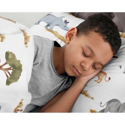 Sweet Jojo Designs Full/Queen Comforter Bedding Set Jungle Animals Multicolor 3pc — фото 4